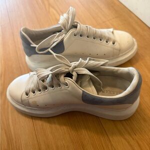 Alexander McQueen White and Blue Sneakers